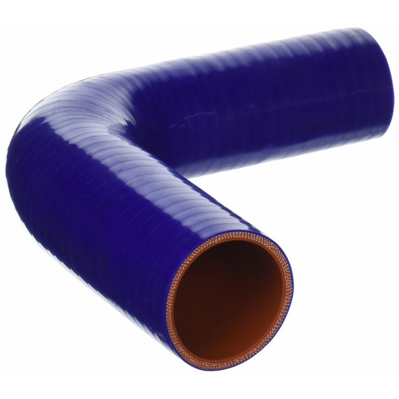 HPS HTSER90-175-200-BLUE Silicone High Temperature 4-ply Reinforced 90 degree Elbow Reducer Coupler Hose, 75 PSI Maximum Pressure, 4" Leg Length on each side, 1-3/4" > 2" ID, Blue