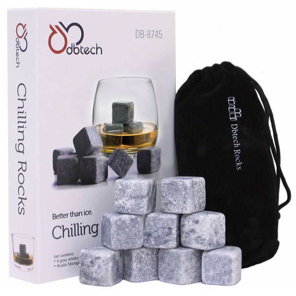 DB-Tech Whisky Chilling Rocks Gift Set - Set of 9