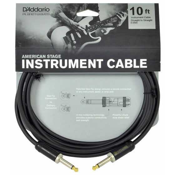 Planet Waves American Stage Guitar and Instrument Cable, 10 feet