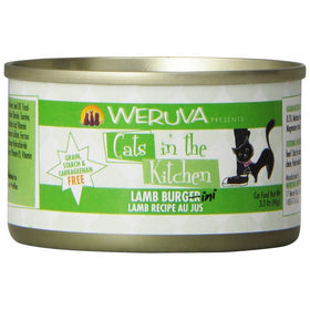 Weruva Cats in the Kitchen, Lamb Burger-ini with Lamb Au Jus Cat Food, 3.2oz Can (Pack of 24)