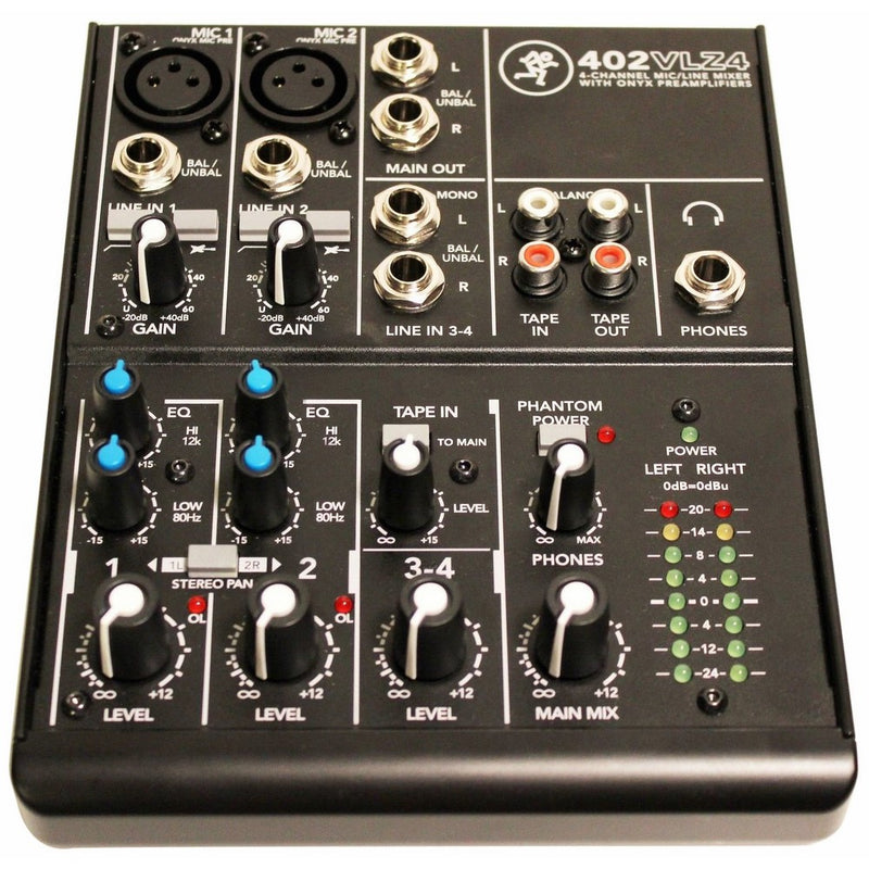 Mackie 402VLZ4, 4-channel Ultra Compact Mixer with High Quality Onyx Preamps