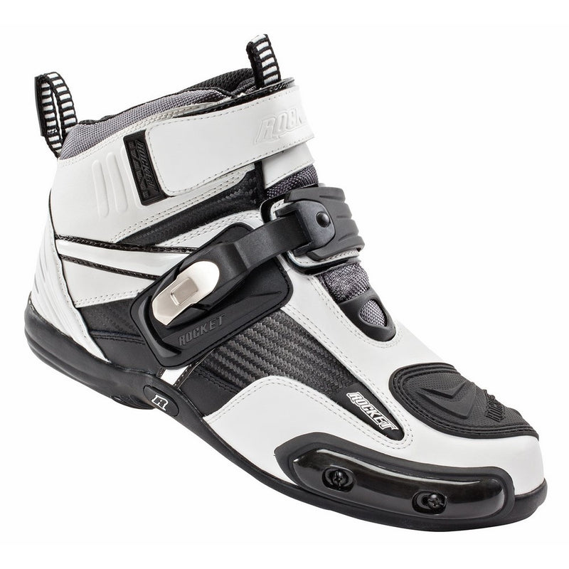 Joe Rocket Atomic Men's Motorcycle Riding Boots/Shoes (White/Black, Size 10)