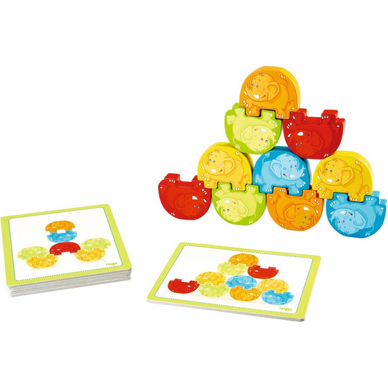 HABA Wigglefants Wooden Stacking Game (Made in Germany)