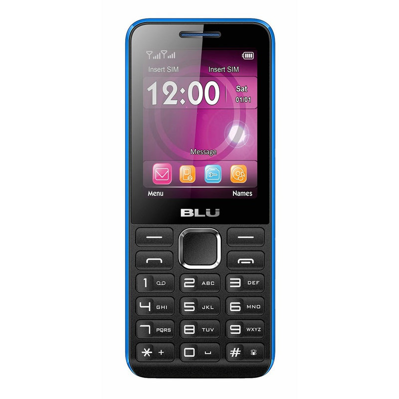 BLU Tank II T193 Unlocked GSM Dual-SIM Cell Phone w/Camera and 1900 mAh Big Battery - Unlocked Cell Phones - Retail Packaging - Black Blue