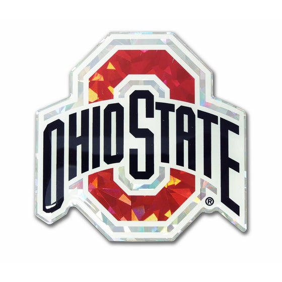 Ohio State Buckeyes Color Reflective 3D Decal Domed Auto Sticker Emblem