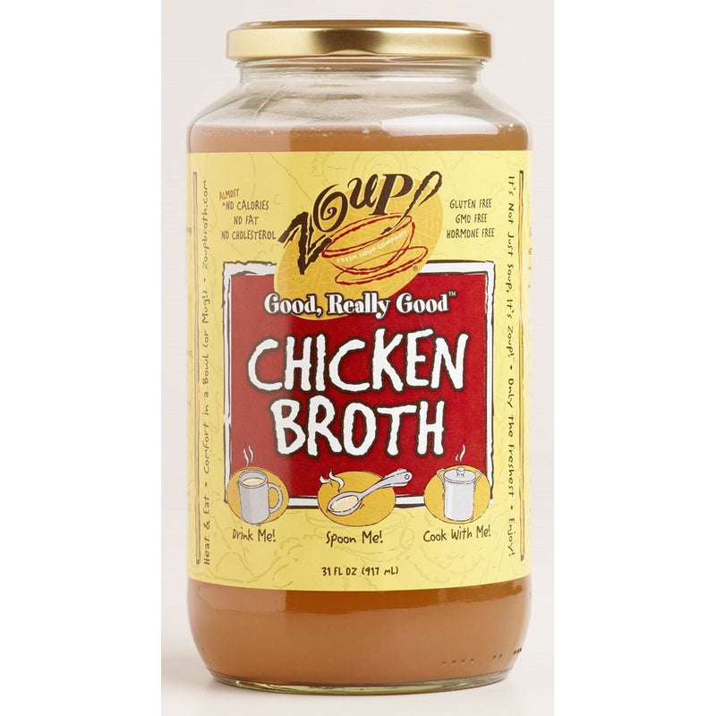 Zoup Good Really Broth Chicken 31 Ounce Jar (2 Pack)