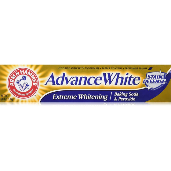 ARM & HAMMER Advance White Extreme Whitening Toothpaste, 6 oz (Pack of 4)