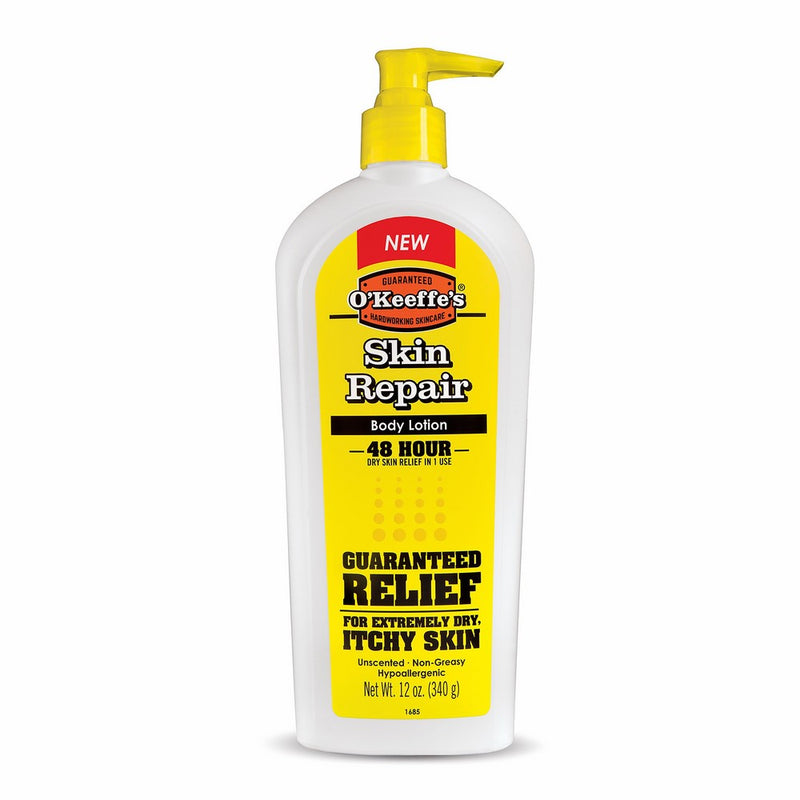 O'Keeffe's Skin Repair Body Lotion and Dry Skin Moisturizer, Pump Bottle, 12 oz