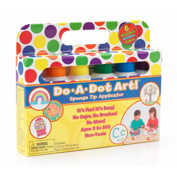 Do A Dot Art! Markers 6-Pack Rainbow Washable Paint Markers, The Original Dot Marker