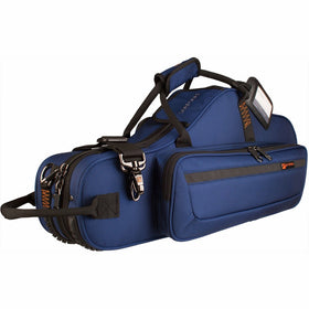 Protec Alto Saxophone Contoured PRO PAC Case with Flute Pocket, Blue, Model PB304CTBX