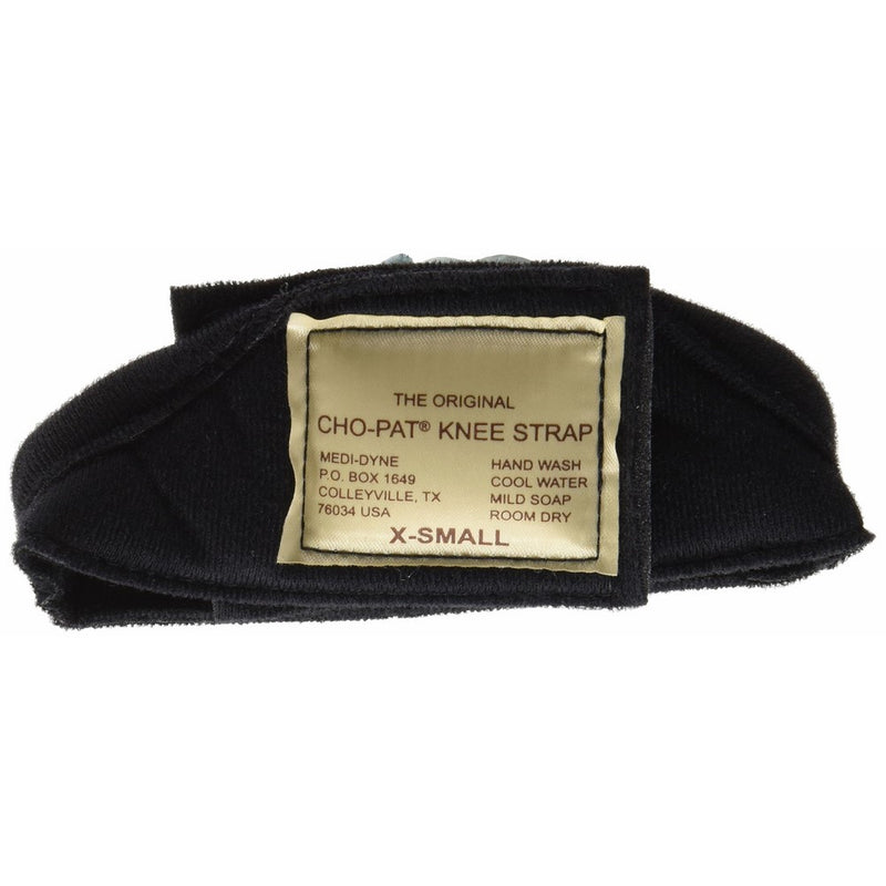 Cho-Pat Original Knee Strap - Recommended by Doctors to Reduce Knee Pain - Black (XS, Less than 10")