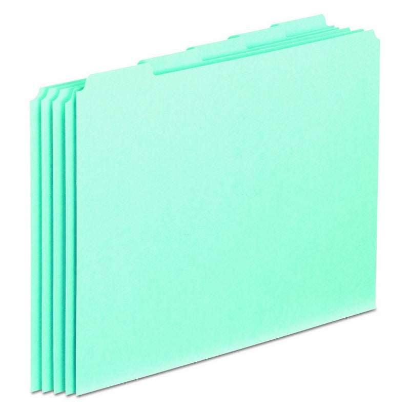 Pendaflex PFXPN205 Blank Tab File Guides, 25 pt. Blue Pressboard, 1/5 Cut, Letter, 100/box