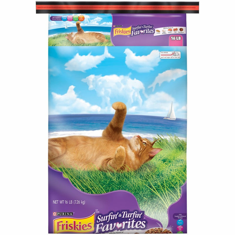 Purina Friskies Surfin' & Turfin' Favorites Adult Dry Cat Food