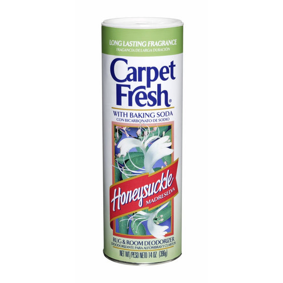 Carpet Fresh 275002 Rug and Room Deodorizer with Baking Soda 14 oz Honeysuckle Fragrance (Pack of 1)