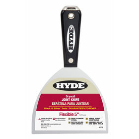 Hyde Tools 02770 5-Inch Hammer Head Flex Joint Knife, Black and Silver