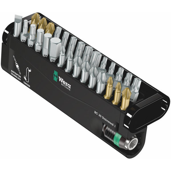 Wera BC Universal Rapidaptor Bit-Check, 30-Piece Set