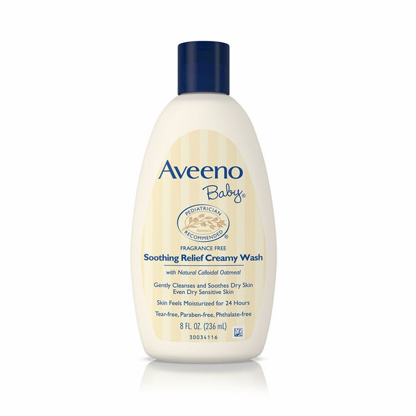 Aveeno Baby Soothing Relief 24 Hour Moisture Creamy Wash, 8 Fl. Oz.