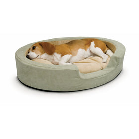 K&H Pet Products Thermo-Snuggly Sleeper Heated Pet Bed Medium Sage 26" x 20" 6W