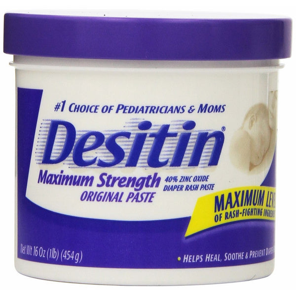 Desitin Maximum Strength Original Paste, 16 Ounce (Pack of 2)