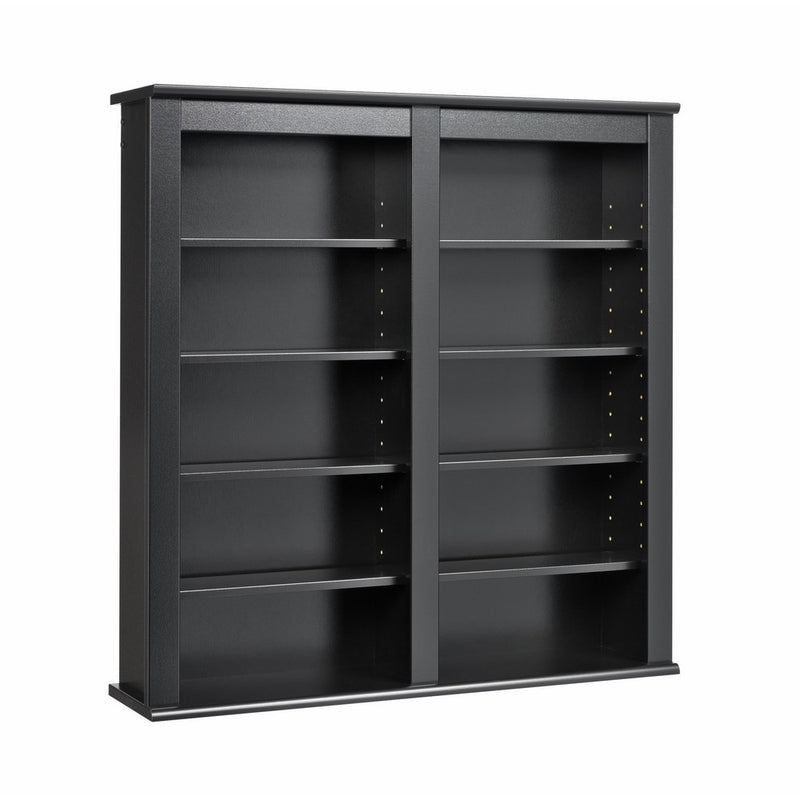 Prepac Double Wall MountedStorage Cabinet, Black