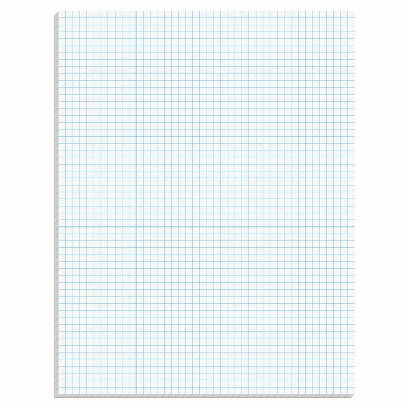 TOPS Quadrille Pad, Gum-Top, 8-1/2 x 11 Inches, Quad Rule, White Paper, 50 Sheets per Pad (33051)