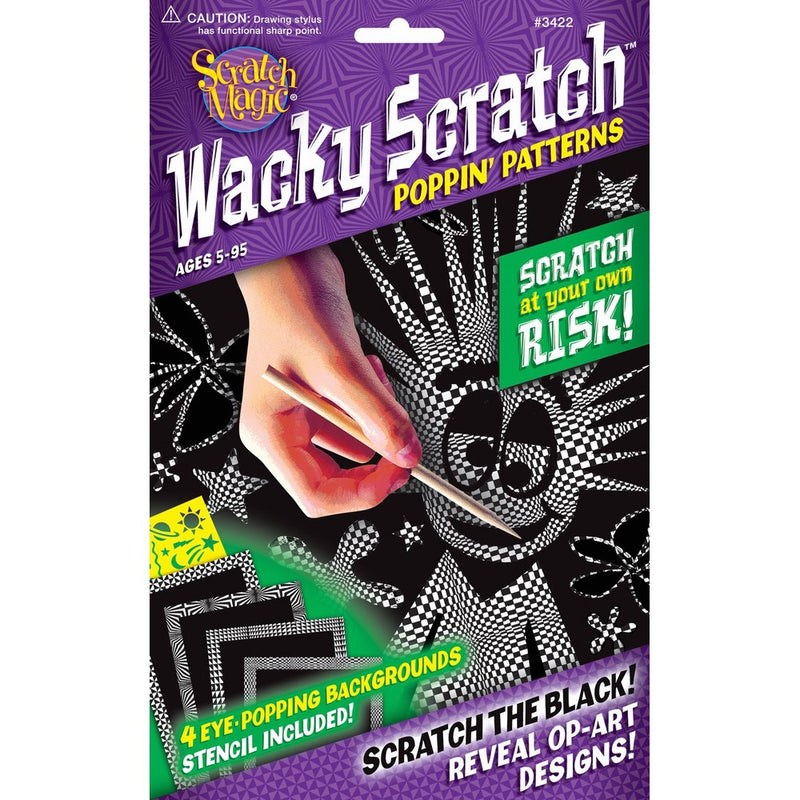 Melissa & Doug Scratch Art Scratch Magic Wacky Scratch Poppin' Patterns Activity Kit