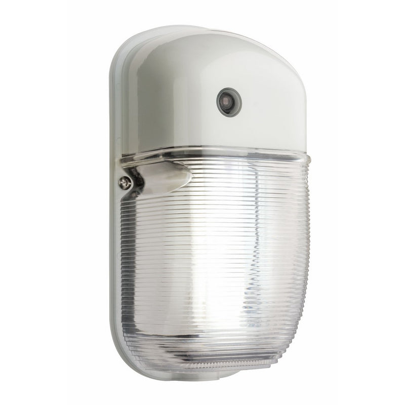 Lithonia Lighting OWP3 42F 120 P LP WH M4 Outdoor Mini Wall Pack Dusk to Dawn Photocell, White