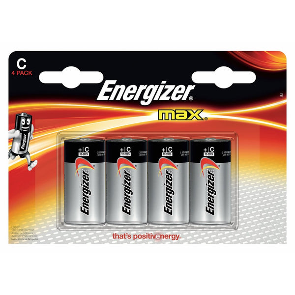 Energizer Max Alkaline C Battery, 4-Count