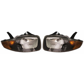 03-05 Chevy Cavalier Headlights Headlamps Head Lights Lamps Pair Set