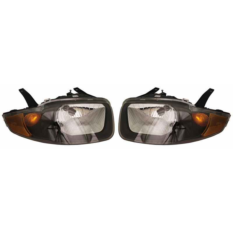 03-05 Chevy Cavalier Headlights Headlamps Head Lights Lamps Pair Set