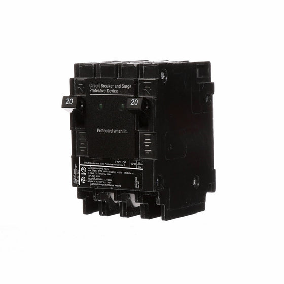 Siemens QSA2020SPD Whole House Surge Protection with Two 20-Amp Circuit Breakers for Use Only on Siemens Panels