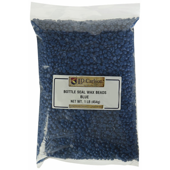 Bottle Seal Wax Beads, Blue 1 LB