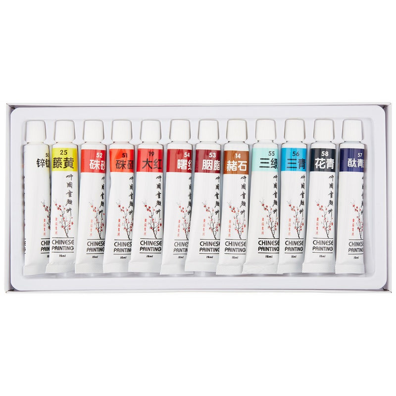 Yasutomo Yc-Cp12 Chinese Watercolors Set - 12 Colors