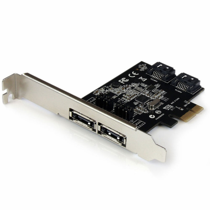 StarTech.com 2 Port PCI Express SATA 6 Gbps eSATA Controller Card - Dual Port PCIe SATA III Card - 2 Int/2 Ext - SATA III 6Gbps