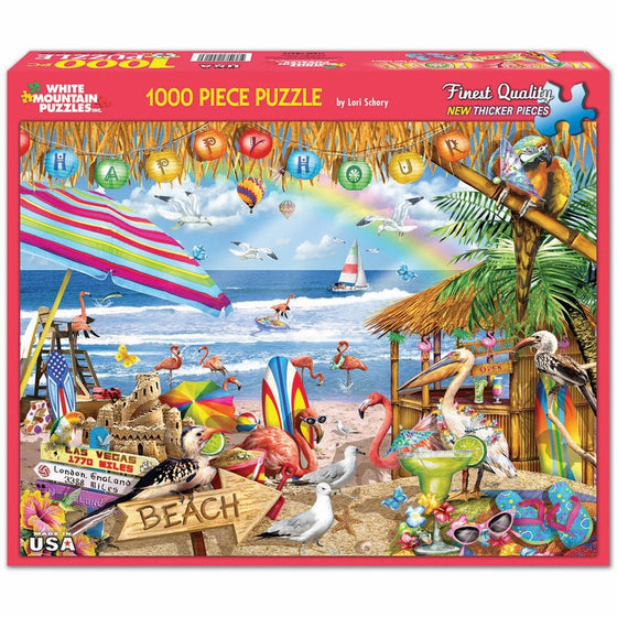 White Mountain Puzzles Happy Hour Puzzle - 1000 Piece Jigsaw Puzzle