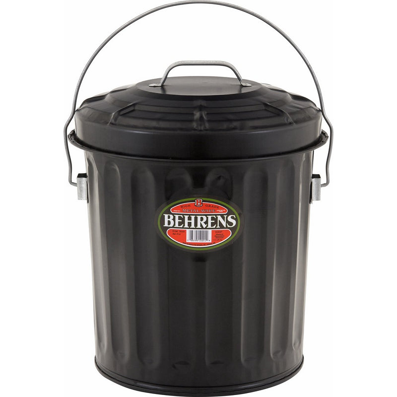 Behrens B907P Steel Black Ash Pail