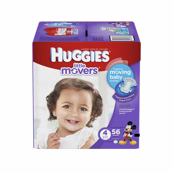 Huggies Little Movers Diapers - Size 4-56 ct