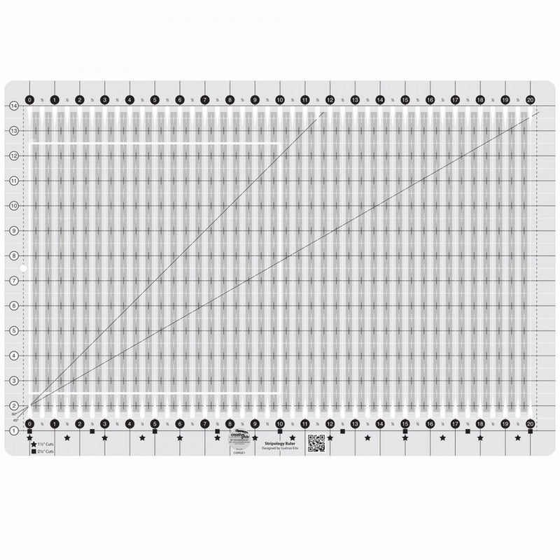 Creative Grids Stripology Slotted Quilting Ruler Template CGRGE1