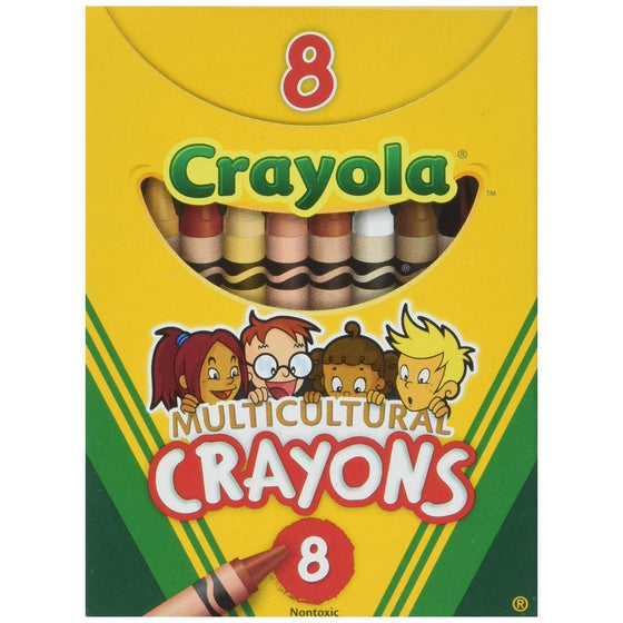 Multicultural Crayons Reg 8-pk