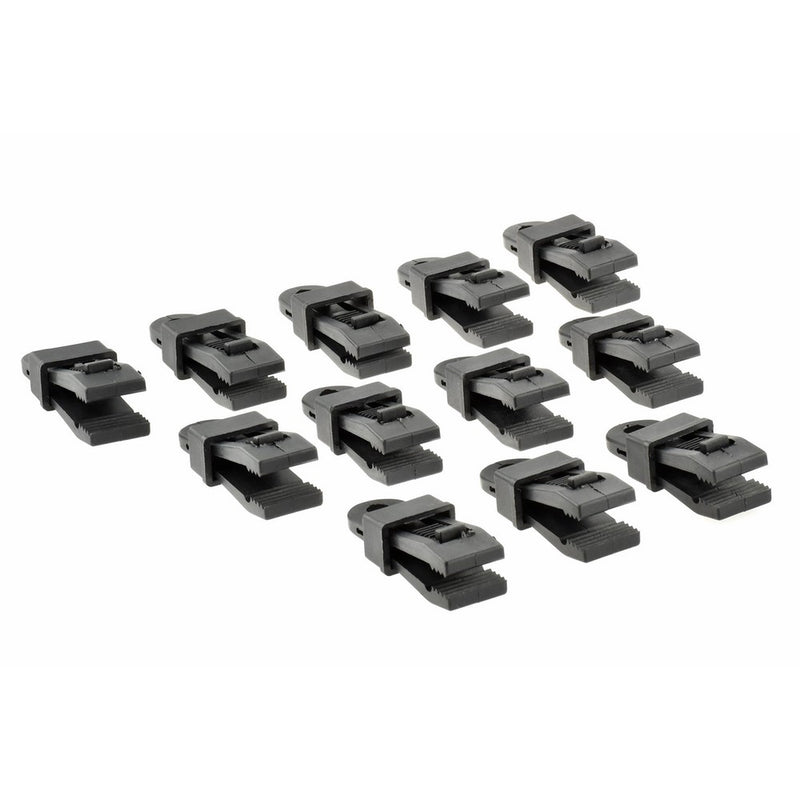 SE 9615RB12 Awning/Tarp Clamps (12-Pack), Black