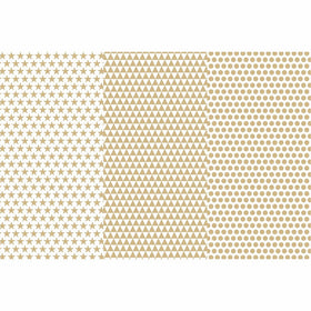 DecoArt DPK-102 Decoupage Paper (3 Pack), 12" by 16", Gold Basics