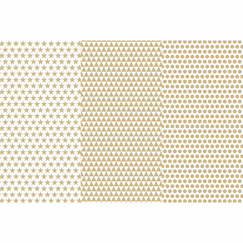 DecoArt DPK-102 Decoupage Paper (3 Pack), 12" by 16", Gold Basics