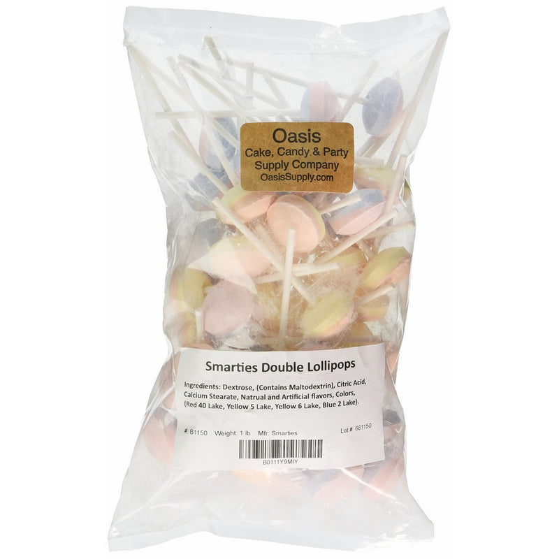 Smarties Double Lollies Lollipops, 1 Pound