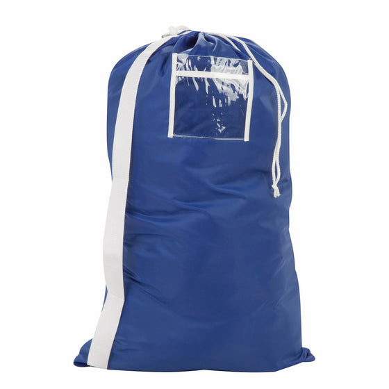 Honey-Can-Do LBG-03898 Nylon Laundry Bag with Shoulder Strap, Blue, 1-Inch L x 24-Inches W x 36-Inches H