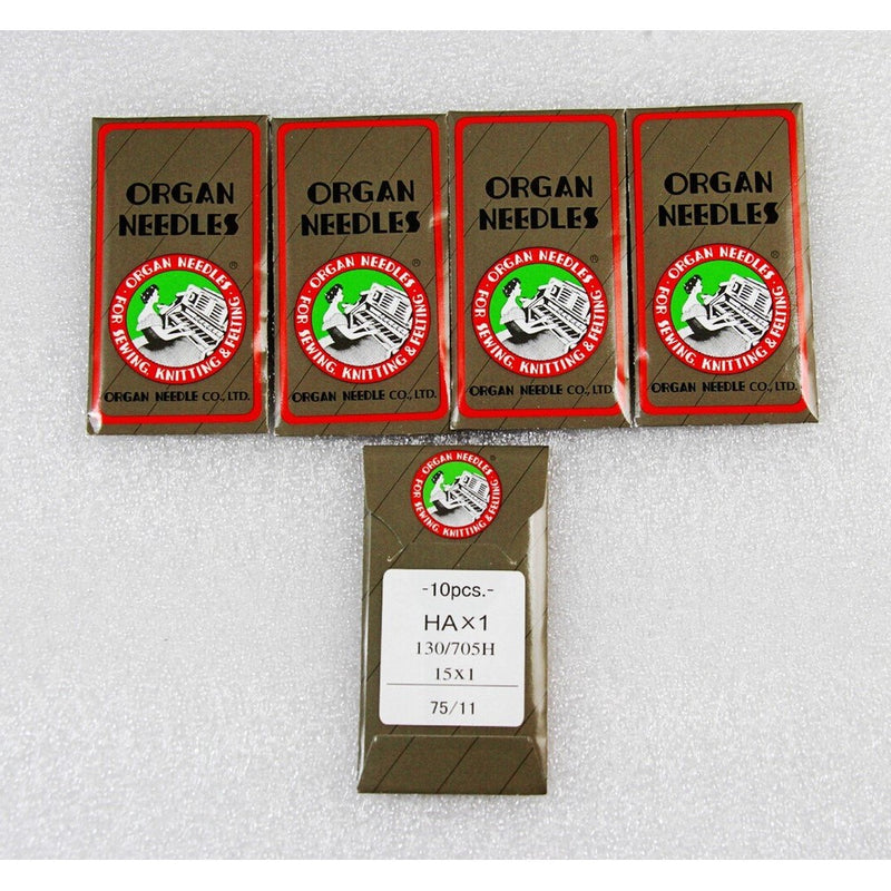 50 Count Sharp Point Sewing Machine Needles Home-use By Organ Needles , Size 75 / 11 Sharp Point