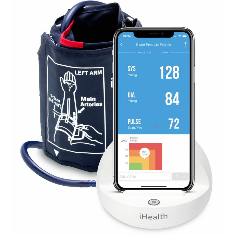 iHealth Ease Wireless Upper Arm Blood Pressure Monitor for Apple and Android with Standard Cuff (8.7-14.2 Inch Circumference)