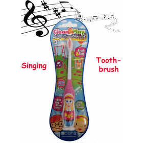 Clean And Play - Singing Toothbrush! Sing Along with Your Kids to the ABC's While Brushing Their Teeth - Pink