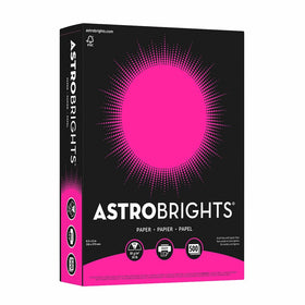 Astrobrights Color Paper, 8.5” x 11”, 24 lb/89 gsm, Fireball Fuchsia, 500 Sheets (21688)