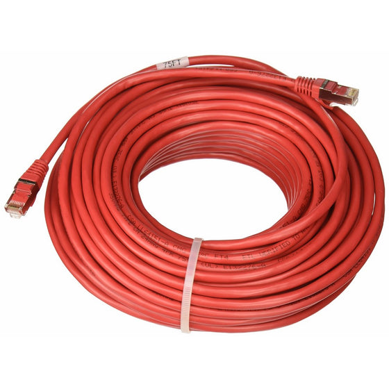 C2G/Cables to Go 28702 Cat5E Molded Shielded Patch Cable, Red (75 Feet/22.86 Meters)