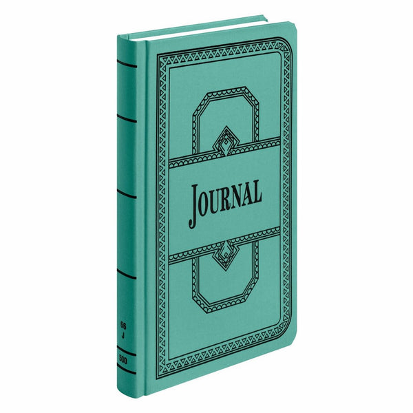 Boorum & Pease 66 Series Account Book, Journal Ruled, Green, 500 Pages, 12-1/8" x 7-5/8" (66-500-J)